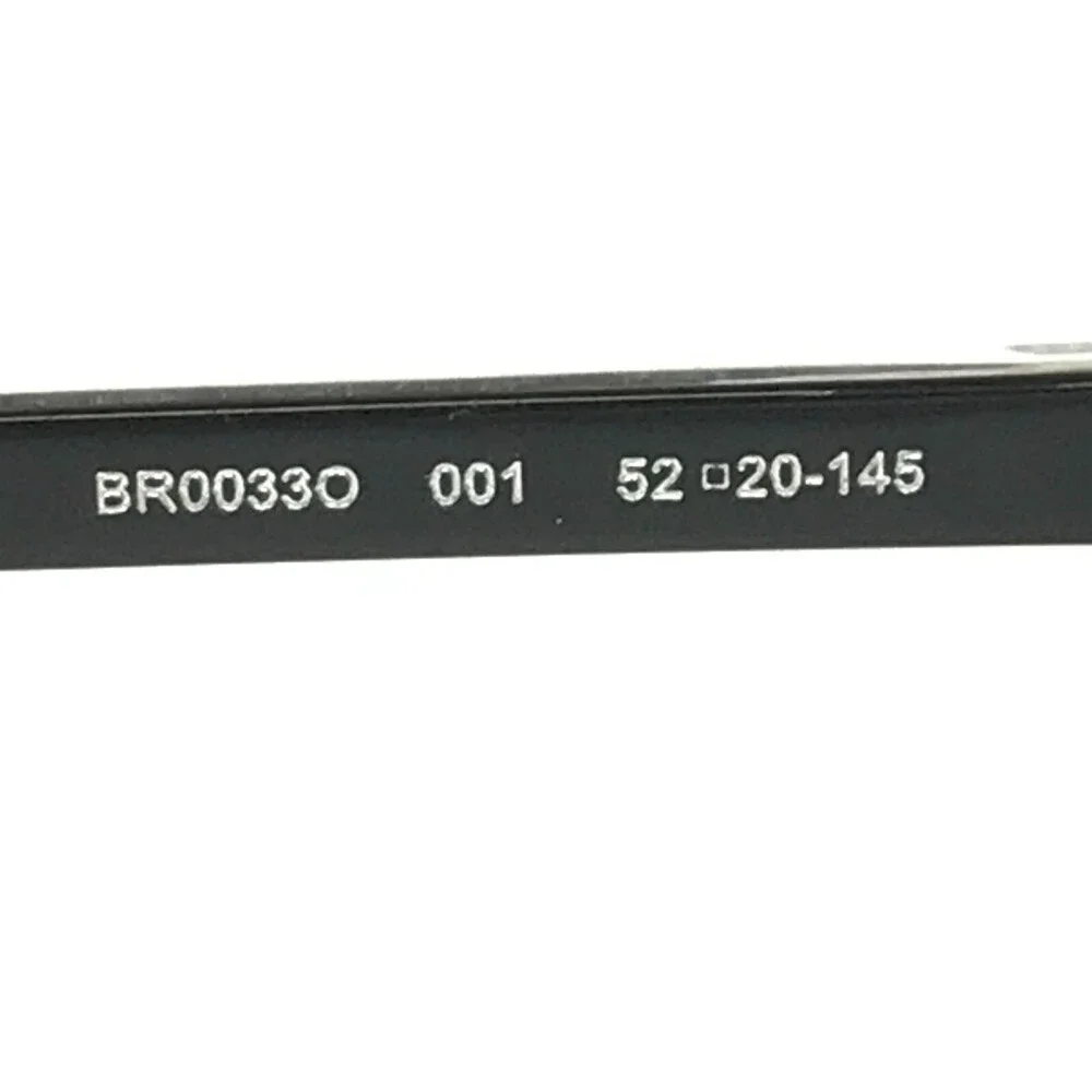 Brioni Eyeglasses Frames BR0033O 001 Black Silver Square Full Rim 52-20-145